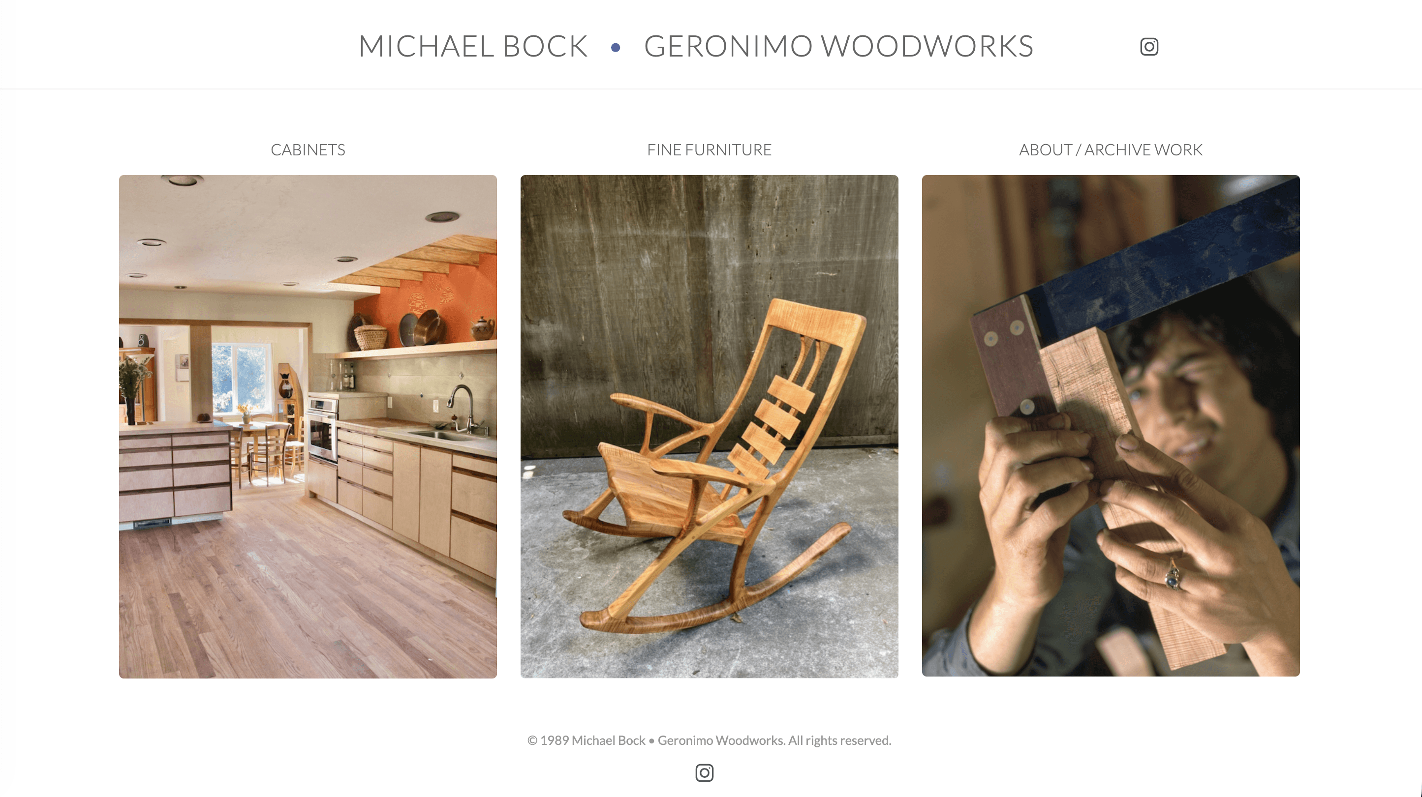Geronimo Woodworks website