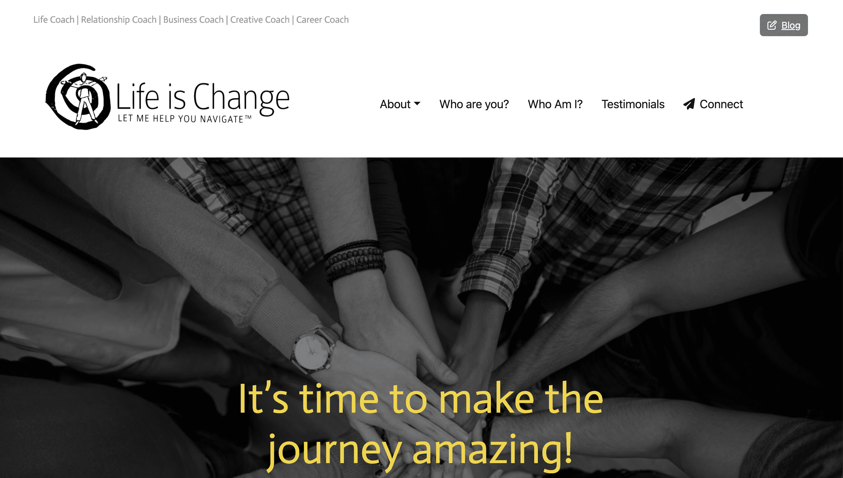 Life Is Change — Original website