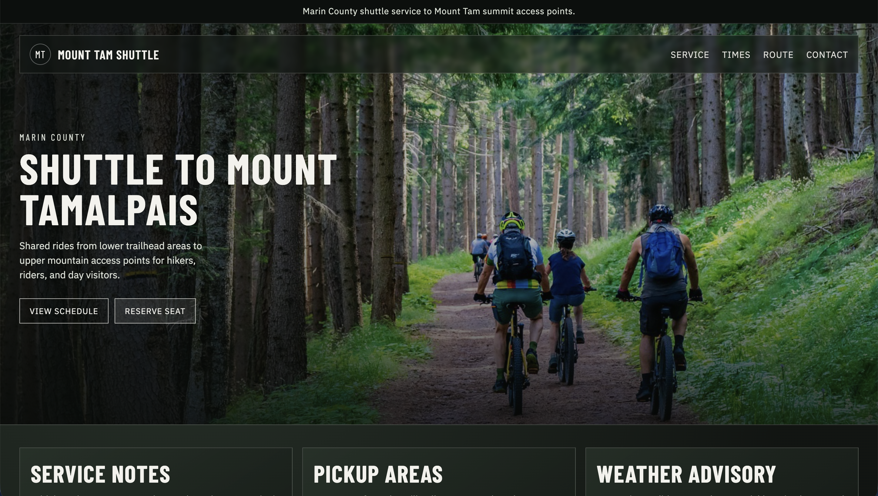 Tam Shuttle website
