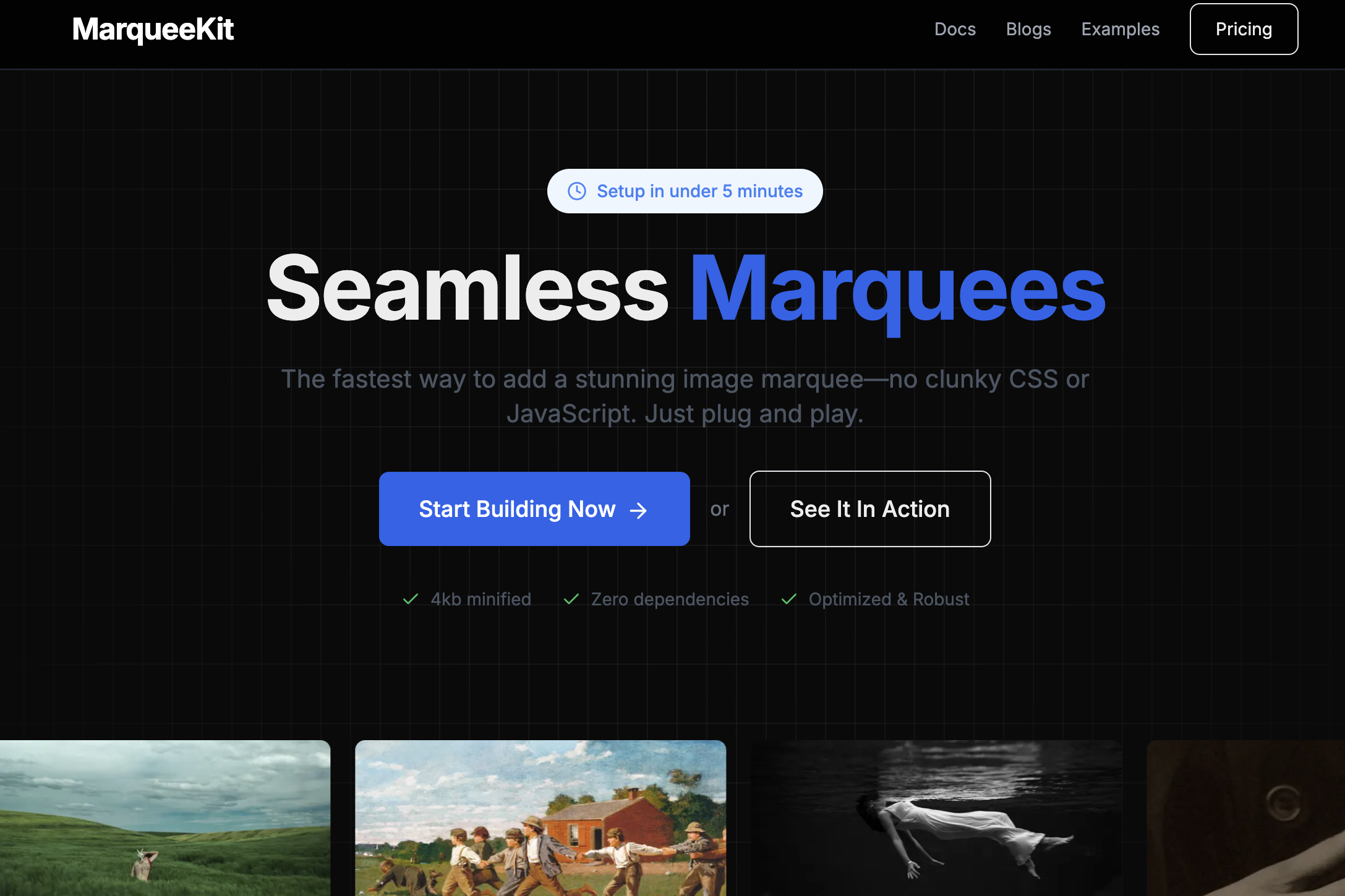 MarqueeKit website preview
